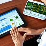 **

A patient-centered healthcare scene blending Ayurveda and modern medicine. An Ayurvedic doctor is checking a patient's pulse (Nadi Pariksha) while a modern medicine doctor reviews a digital health record on a tablet. The background subtly shows both natural herbs and modern medical equipment. Focus on conveying a sense of holistic and integrated care, with a trusting and collaborative atmosphere between the doctors and the patient.

**