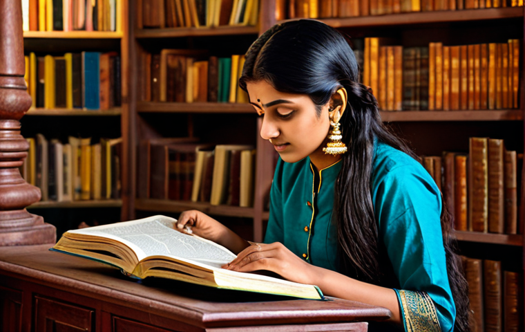 **

"A young woman in a modest salwar kameez, studying Ayurvedic texts in a traditional Indian library, fully clothed, appropriate attire, safe for work, perfect anatomy, natural proportions, detailed background, warm lighting, professional setting, family-friendly."

**
