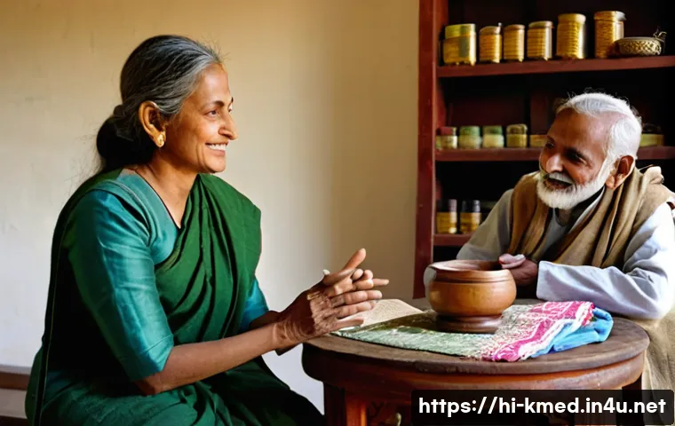 한의사로서의 직업 만족도 - **Prompt 1: "The Gentle Healer and Patient Connection"**
    A warm, inviting image showcasing a fem...