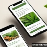 Home 20 한의사 창업 마케팅 전략 - A clean, modern herbal clinic website homepage displayed on a smartphone and laptop screen, featurin...